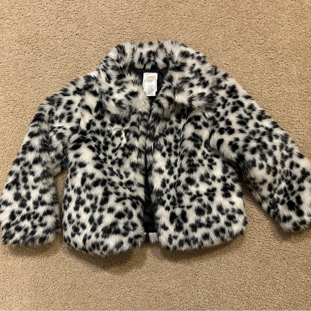 Gymboree S (5-6) Dalmatian print coat